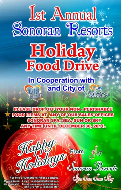 Sonorans-Food-Drive-Poster1-395x620 Holiday Food Drive @ Sonoran Resorts
