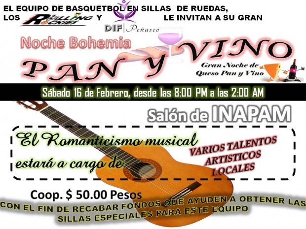 panyvino-rollingrockies-620x465 Pan y Vino Noche Bohemia ~ Fundraising evening for Los Rolling Rockies 2/16