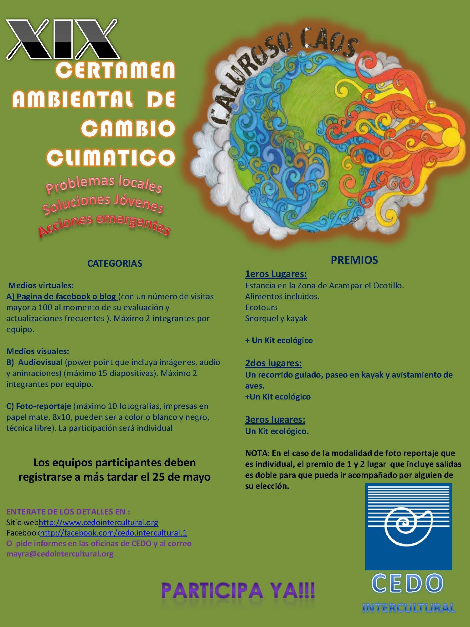 cartel-FINAL-1-JPGE CEDO announces 19th Environmental Contest / XIX Certamen Ambiental
