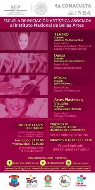 inba-clasesfeb20142-310x620 Escuela de Iniciación Artística a abrirse en Puerto Peñasco: Odisea con Contrabajo