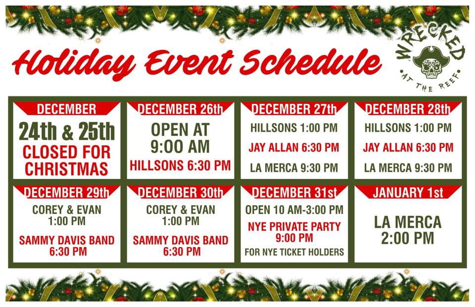 wrecked-holiday-schedule On your marks....Rocky Point Weekend Rundown!