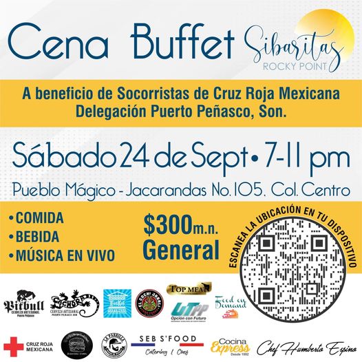 Cena-Buffet-Cruz-Roja Cena Buffet en Beneficio a la Cruz Roja de Puerto Peñasco