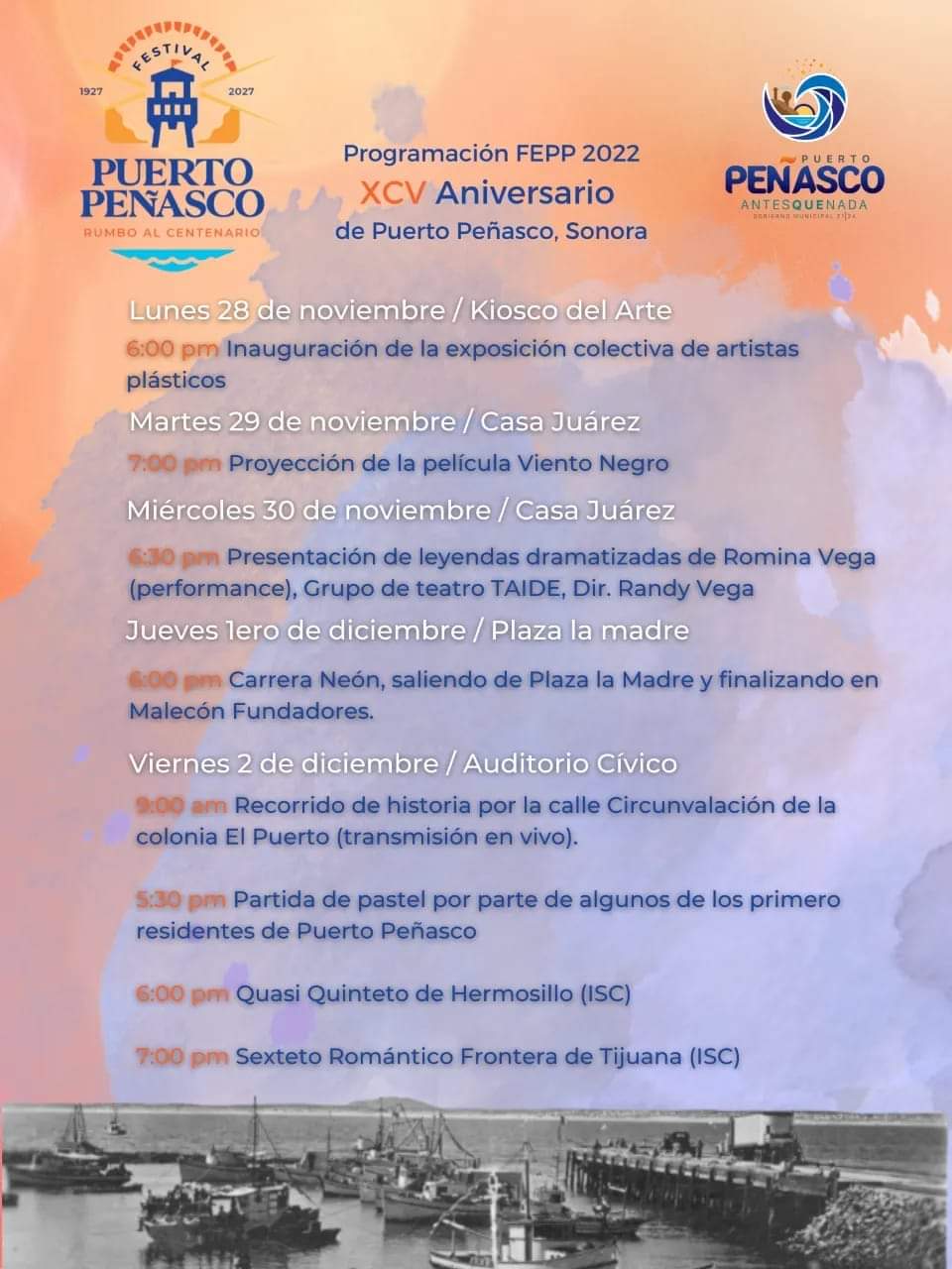 Programacion-Noviembre-Diciembre-Penasco-Centenario Peñasco Rumbo al Centenario Programa