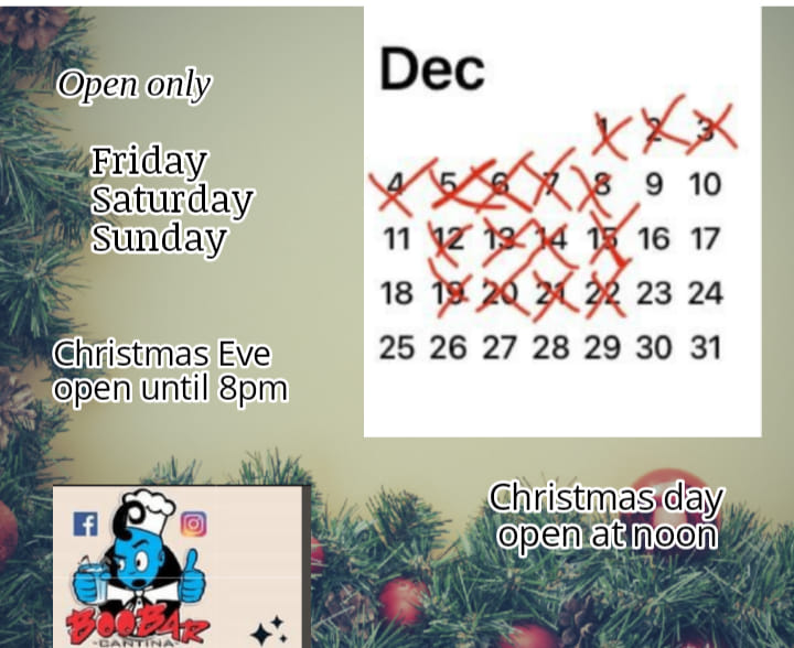 BooBar-Schedule-Dec-22 BooBar December Schedule