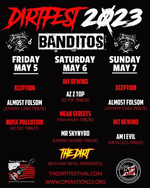Dirtfest-2023-Banditos Dirtfest 3 Day Tribute Festival @ Banditos