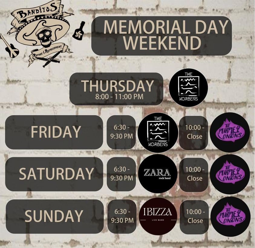 banditos-mem-day-weekend2 Banditos - Memorial Day Weekend