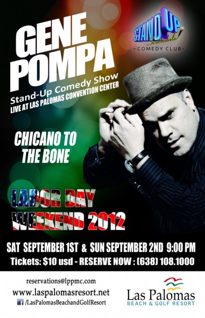 promo-gene-pompa-662x1024-400x620 Stand up comedy @ Las Palomas: Labor Day weekend with Gene Pompa