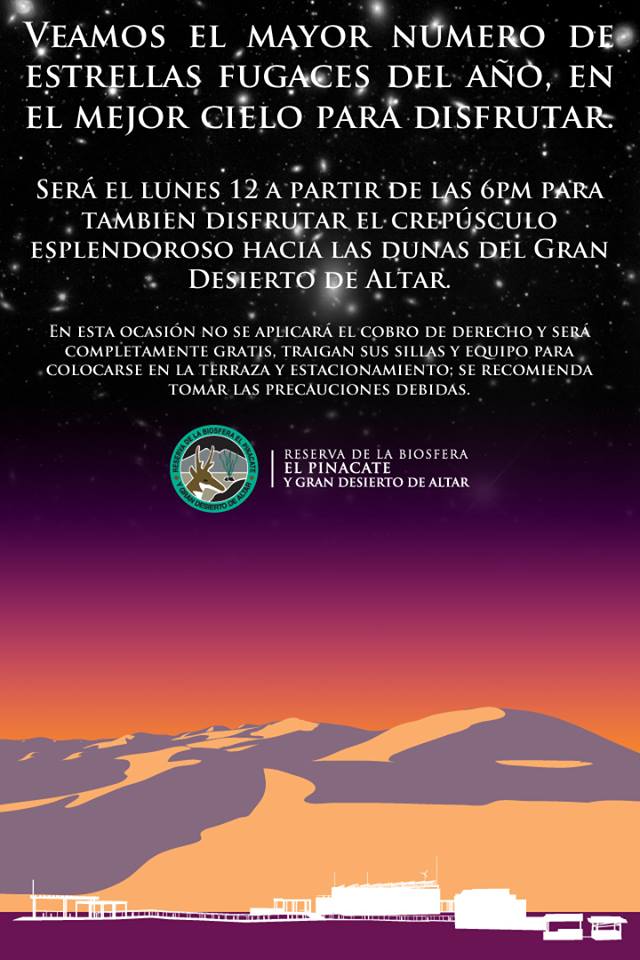 pinacate-stars Meteor shower viewing at the Pinacate 8/12