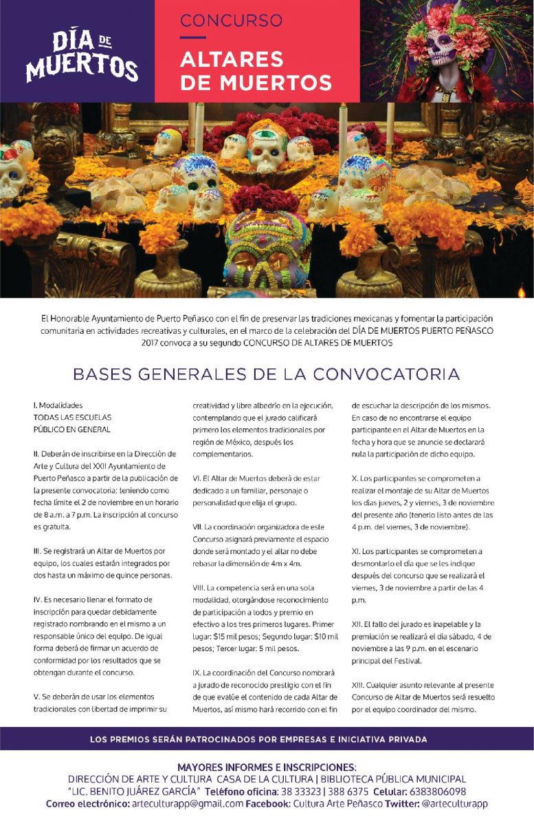 Día-de-Muertos-convocatoria-Altares-777x1200 Day of the Dead altar contest