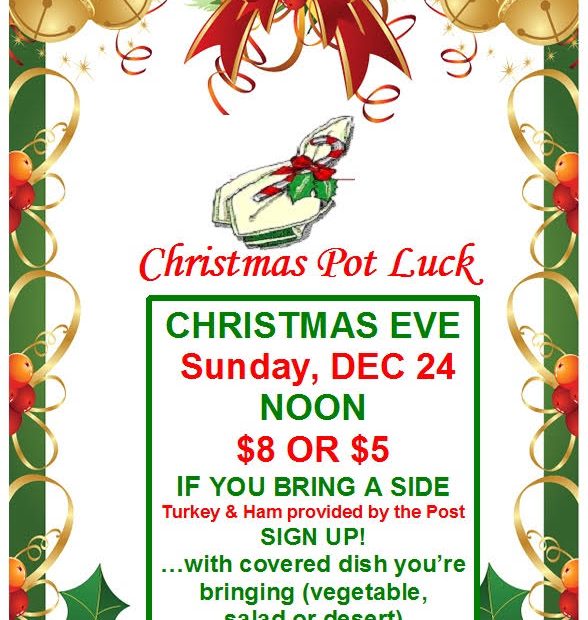 american-legion-christmas-potluck-588x620 Where to go for Christmas & New Year's in Rocky Point 2017