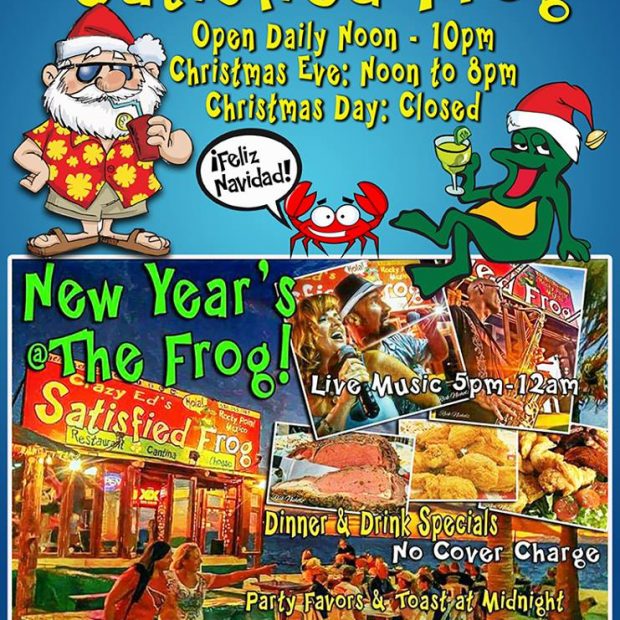 christmas-satisfied-frog-620x620 Where to go for Christmas & New Year's in Rocky Point 2017