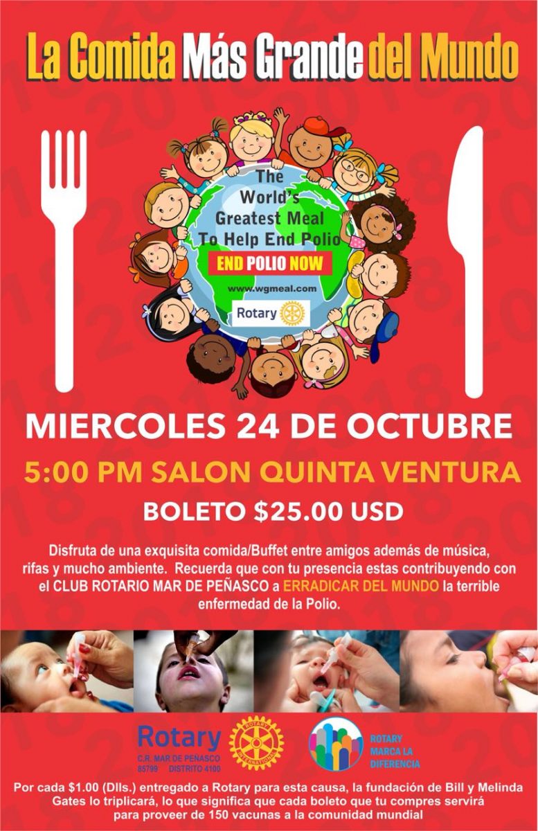 poster-777x1200 3rd Annual "World's Greatest Meal" against Polio Oct 24th!