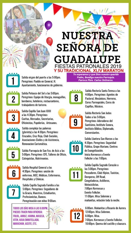 guadalupe-dic-2019 Processions leading up to Día de la Virgen de Guadalupe