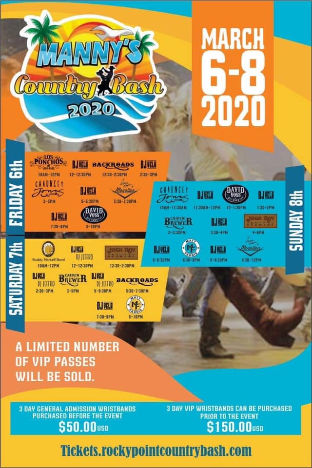 mannys-country-bash-2020 Whatcha got? AMOR! Rocky Point Weekend Rundown!