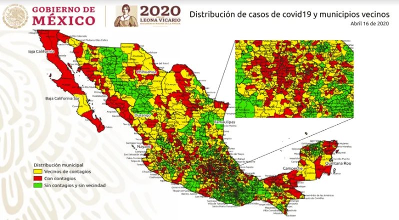 16-abril-municipalities-contagion Mexico extends Social Distancing measures through May 30th