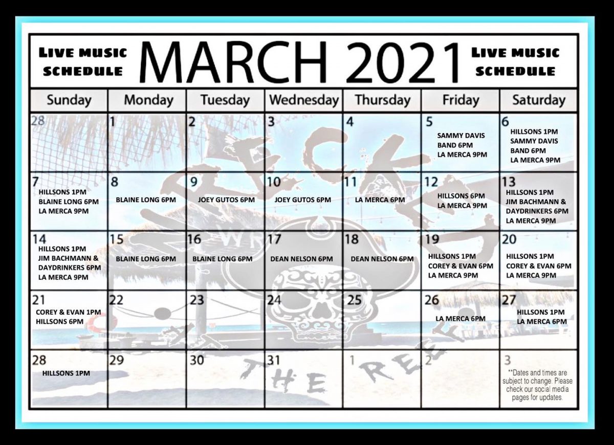 wrecked-march-1200x870 Wrecked Music calendar - March