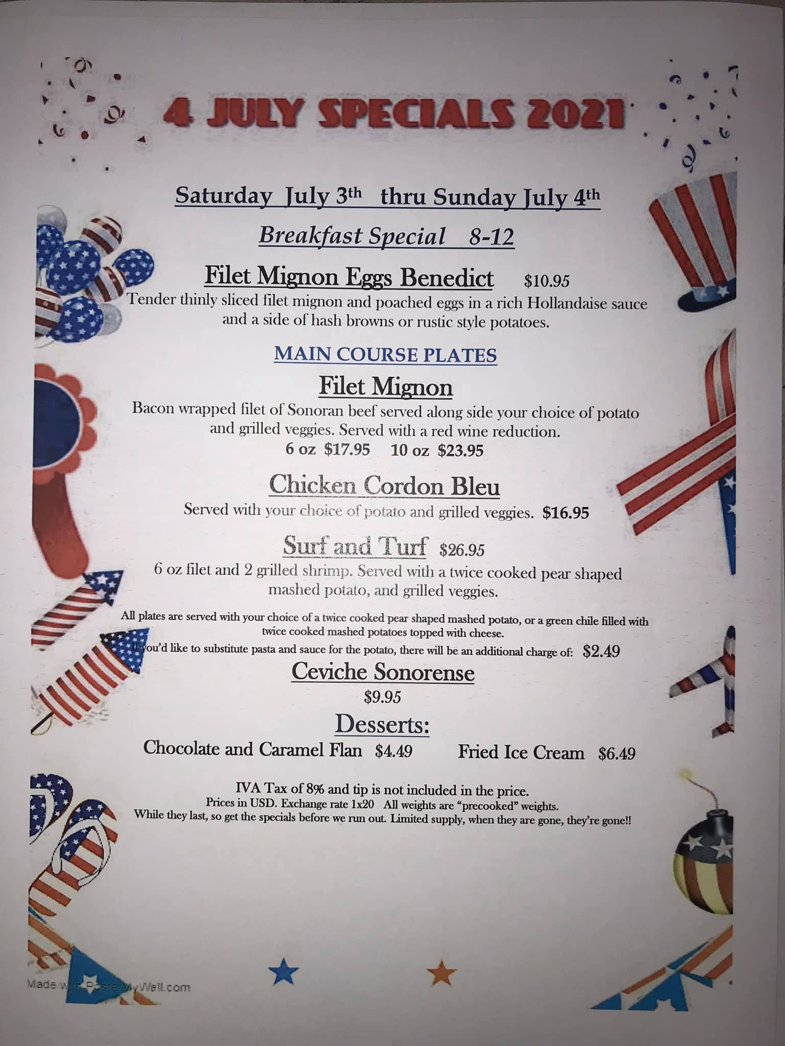 Capones-4th-of-July-Specials Al Capone's Pizzeria 4th of July Specials