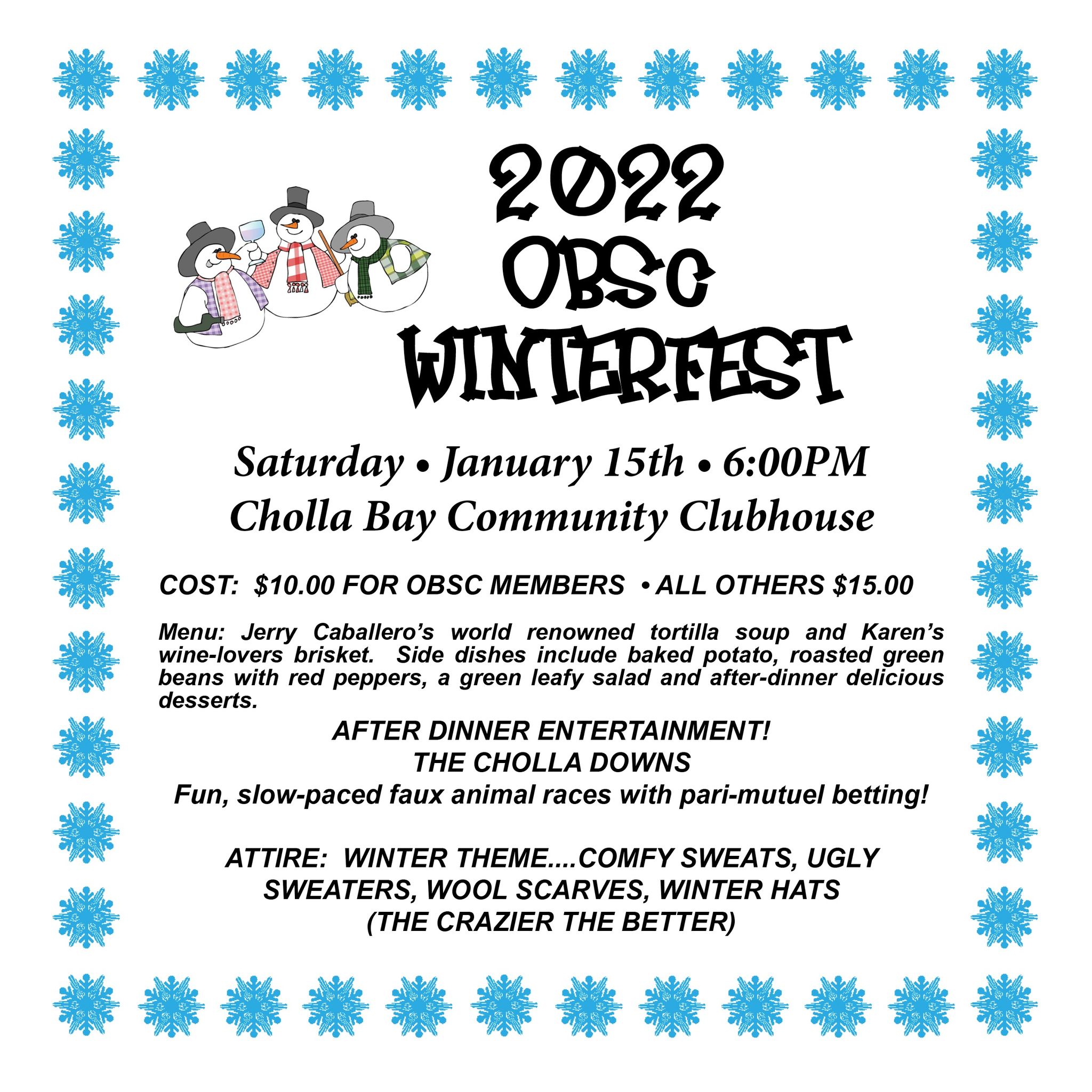 OBSC-2 Old Boys Social Club 2022 Wintefest