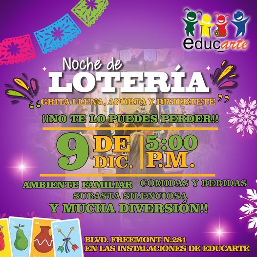 Educarte-Noce-de-Loteria-9-Dic-2022 Noche de Loteria Educarte