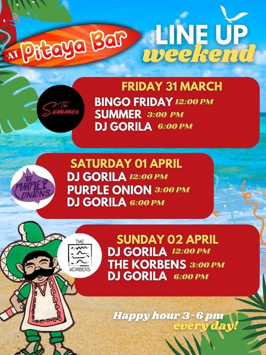 Pitaya-March-31-weekend-Lineup-23 Pitaya Bar Weekend Music Lineup