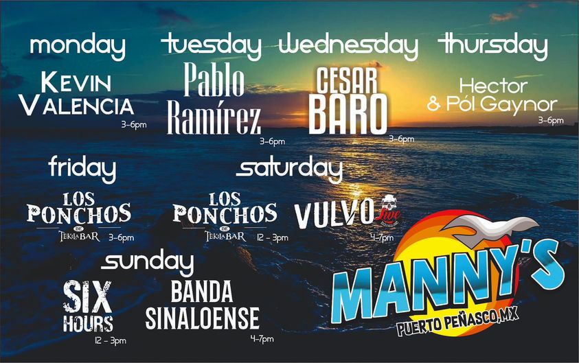 Mannys-Line-up-April-3-9-2023🌺 Manny's Beach Club Music Line Up